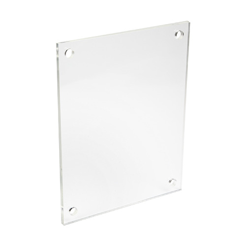 (2) 22'' x 28'' Clear Acrylics, Pre-Drilled With Polished Edges (Thick 3/16'' each), with Drill Template & Instruction Guide, For Wall Frame Use