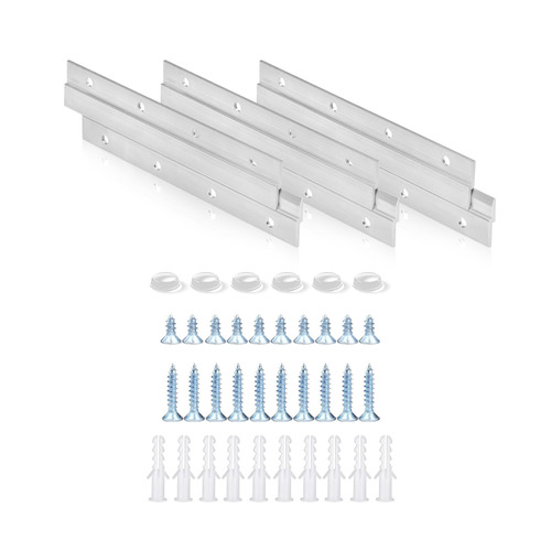 6'' Aluminum French Cleat, Interlocking Wall Mounting Bracket Hanger