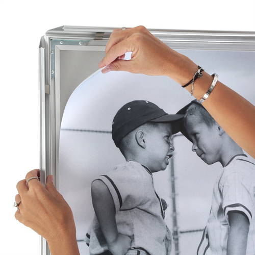 Aluminum Front Load Easy Snap Wall Poster Frame, Silver, 1.25'' profile,  36''x48''