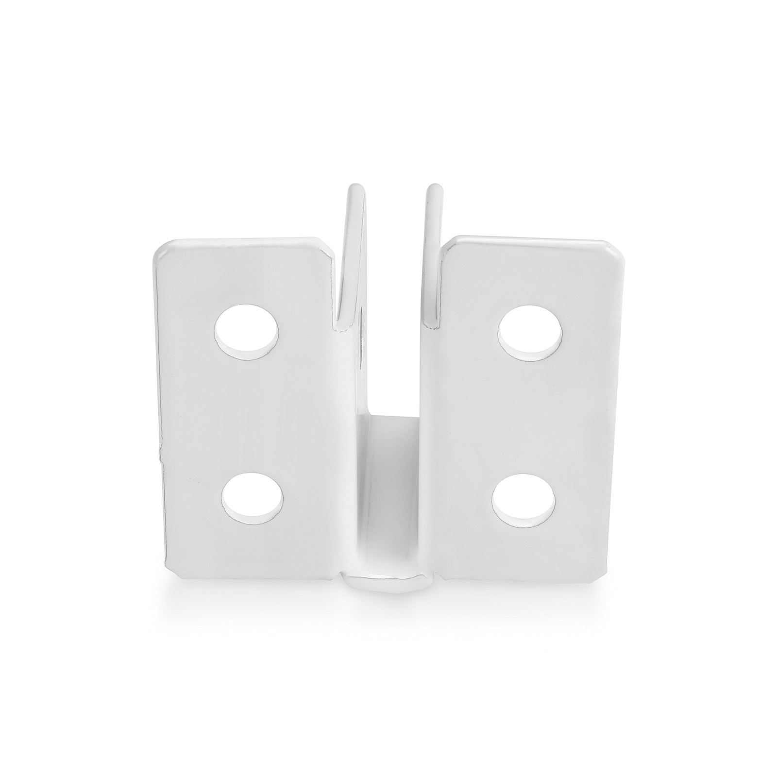 Sooper ''U'' Brackets for Solid Sign Substrate Mounting - for 1/4'' Material Corners - White Powder Coated Aluminum (1 ea.)