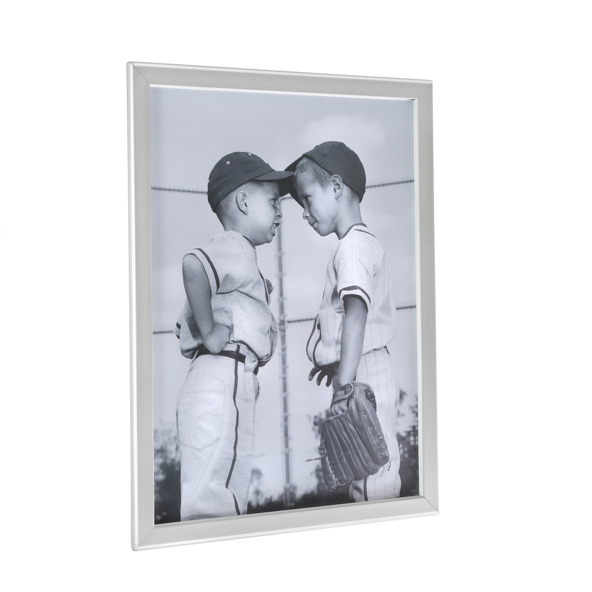 Aluminum Front Load Easy Snap Wall Poster Frame, Silver, 1.25'' profile, 11''x17''