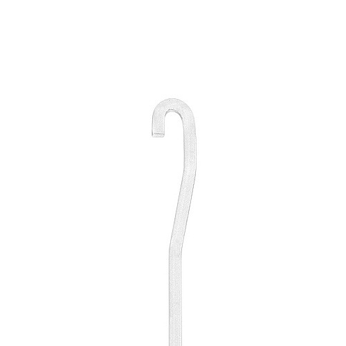 Square Rod 48'' with the end bended ''P'',  Aluminum Natural Finish