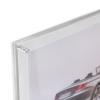 12 1/2'' x 10'' Clear Acrylic Frame Kit with 3'' Clear Shiny Anodized Aluminum Tapered Desktop Standoffs
