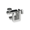 ''Set of 2,  Clamp, Aluminum Clear Anodized Finish, to Accommodate 1'' to 1-1/8'' Counters. M6 Thumb Screw 