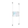 (1) 11'' Width x 8.5'' Height Clear Acrylic Frame & (2) Aluminum Clear Anodized Adjustable Angle Signature Cable Systems with (4) Single-Sided Panel Grippers