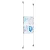 (2) 11'' Width x 8-1/2'' Height Clear Acrylic Frame & (2) Aluminum Clear Anodized Adjustable Angle Signature Cable Systems with (8) Single-Sided Panel Grippers