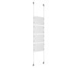 (4) 11'' Width x 8-1/2'' Height Clear Acrylic Frame & (2) Aluminum Clear Anodized Adjustable Angle Signature Cable Systems with (16) Single-Sided Panel Grippers