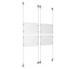 (4) 11'' Width x 8-1/2'' Height Clear Acrylic Frame & (4) Aluminum Clear Anodized Adjustable Angle Signature Cable Systems with (16) Single-Sided Panel Grippers