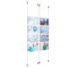 (8) 11'' Width x 8-1/2'' Height Clear Acrylic Frame & (4) Aluminum Clear Anodized Adjustable Angle Signature Cable Systems with (32) Single-Sided Panel Grippers