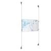 (1) 17'' Width x 11'' Height Clear Acrylic Frame & (2) Aluminum Clear Anodized Adjustable Angle Signature Cable Systems with (4) Single-Sided Panel Grippers