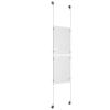 (2) 11'' Width x 17'' Height Clear Acrylic Frame & (2) Aluminum Chrome Polished Adjustable Angle Signature Cable Systems with (8) Single-Sided Panel Grippers