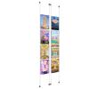 (8) 11'' Width x 17'' Height Clear Acrylic Frame & (4) Aluminum Chrome Polished Adjustable Angle Signature Cable Systems with (32) Single-Sided Panel Grippers