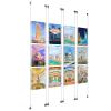 (12) 11'' Width x 17'' Height Clear Acrylic Frame & (8) Aluminum Chrome Polished Adjustable Angle Signature Cable Systems with (48) Single-Sided Panel Grippers