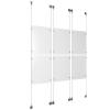 (2) 11'' Width x 17'' Height Clear Acrylic Frame & (1) Aluminum Chrome Polished Adjustable Angle Signature Cable Systems with (4) Single-Sided Panel Grippers (4) Double-Sided Panel Grippers