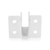 Sooper ''U'' Brackets for Solid Sign Substrate Mounting - for 1/2'' Material Corners - White Powder Coated Aluminum (1 ea.)