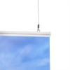2 Pieces of Aluminum Silver Banner Rails, Hinged Easy Snap Open System, 30'' Length