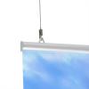 2 Pieces of Aluminum Silver Banner Rails, Hinged Easy Snap Open System, 11'' Length
