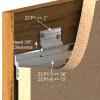 2'' Aluminum French Cleat, Interlocking Wall Mounting Bracket Hanger 