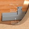 1-1/2'' Aluminum French Cleat, Interlocking Wall Mounting Bracket Hanger 